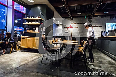 Coffee shop in world trade centre Editorial Stock Photo