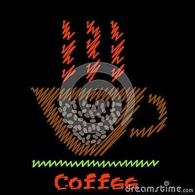 Coffee sign Vector Illustration