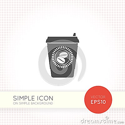 Coffee simple Icon Vector Illustration