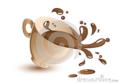 Coffee splash Vector Illustration