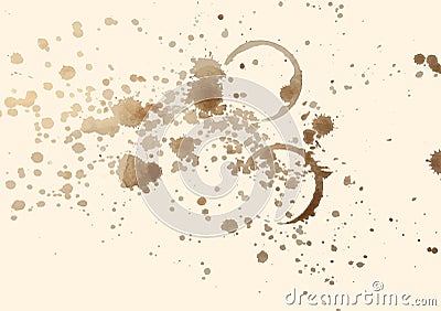 Coffee Stain Vector Bacground Vector Illustration