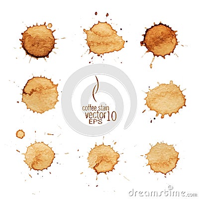 Coffee stain watercolor vector. Vector Illustration