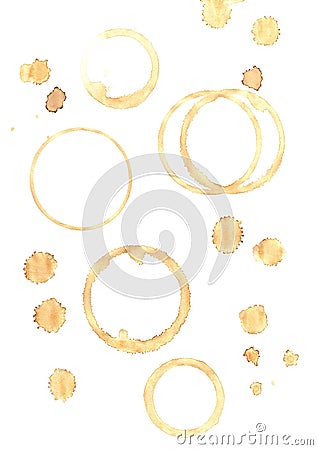 Coffee stains Stock Photo