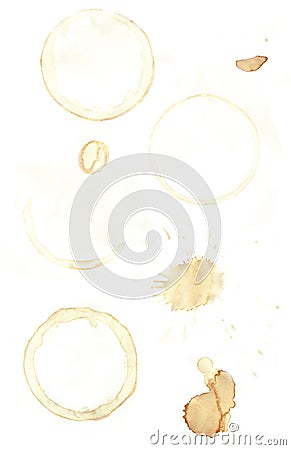 Coffee Stains Stock Photo