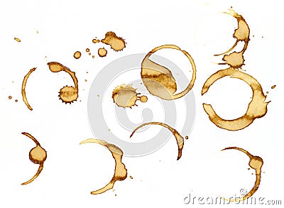 Coffee stains Stock Photo