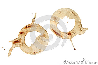 Coffee Stains Stock Photo