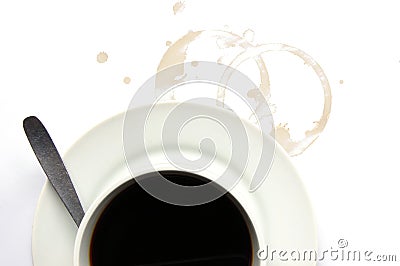 Coffee stains Stock Photo