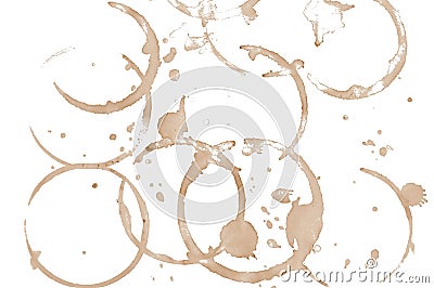 Coffee stains Stock Photo