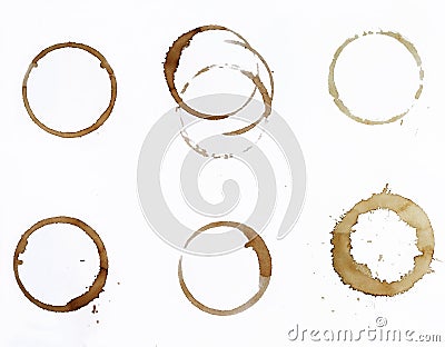 Coffee stains Stock Photo