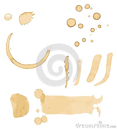 Coffee Stains Vector Vector Illustration