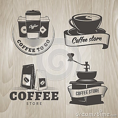 Coffee store badges Vector Illustration