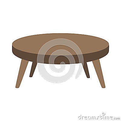 Coffee table on white background. Vector illustration. EPS 10. Vector Illustration
