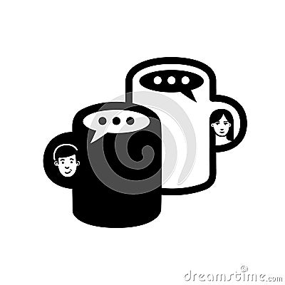 Coffee Talk logo. Vector Illustration