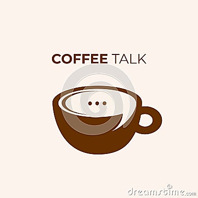 Coffee Talk Simple Logo Vector Vector Illustration