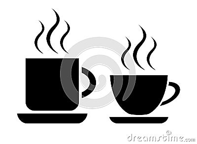 Coffee and tea cup Vector Illustration