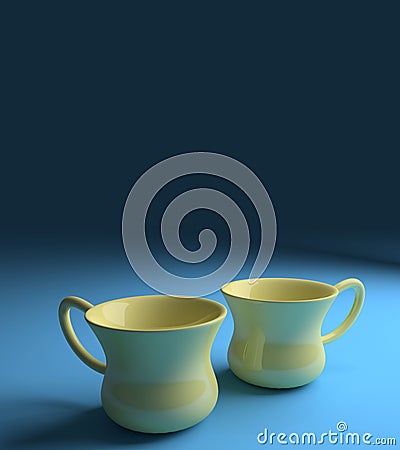 Coffee tea cups Stock Photo