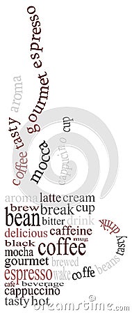 Coffee text Vector Illustration