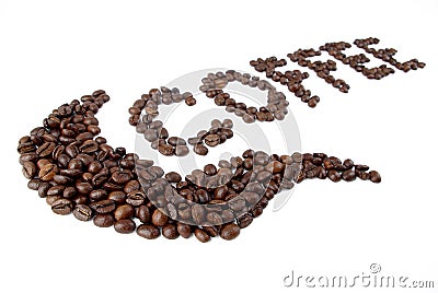 Coffee text Stock Photo