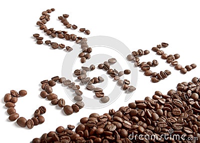 Coffee text Stock Photo