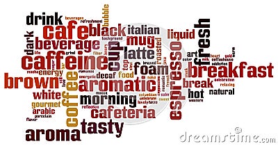 Coffee text cloud Stock Photo