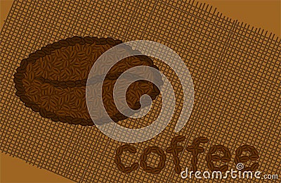 Coffee theme background Cartoon Illustration