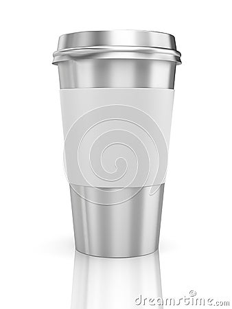 Coffee in thermo cup. Take-out coffee Stock Photo