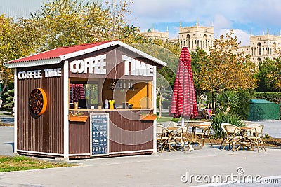 Coffee time on Baku boulevard Editorial Stock Photo