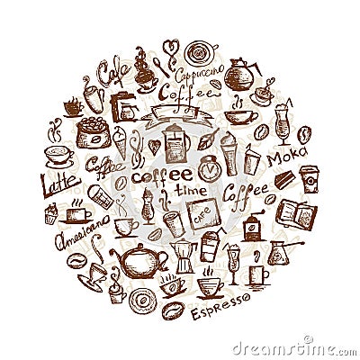 Coffee time, design elements Vector Illustration