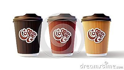Coffee to Go Cups Vector EPS10 Vector Illustration