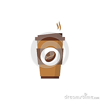 Coffee to go icon. Paper cup icon for web and graphic design. Vector Illustration