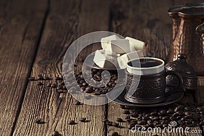 Coffee in Turkish style Stock Photo