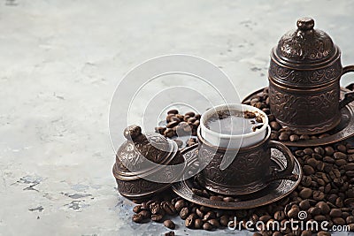 Coffee in Turkish style Stock Photo