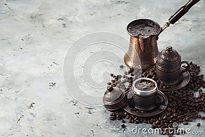 Coffee in Turkish style Stock Photo