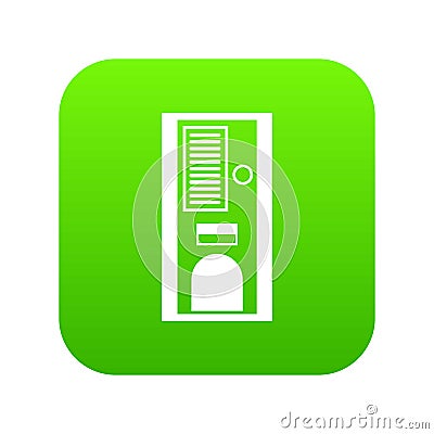 Coffee vending machine icon digital green Vector Illustration