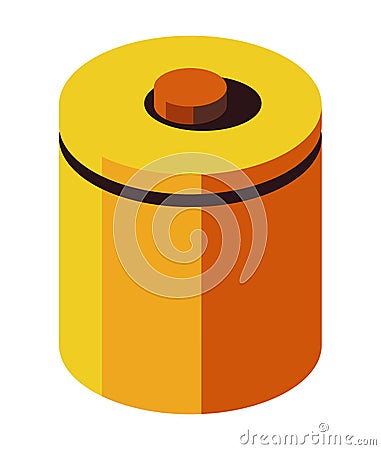 coffee wooden pot isometric style Stock Photo