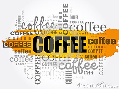 Coffee words cloud collage Stock Photo