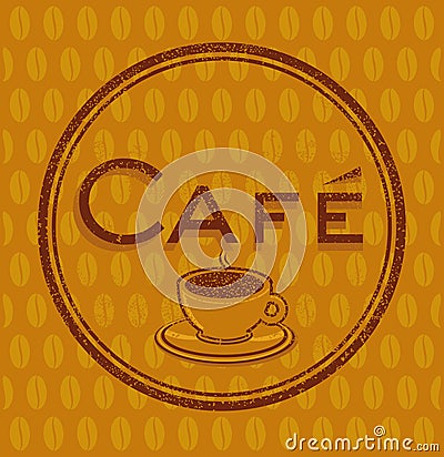 Coffeehouse Cafe sign Vector Illustration