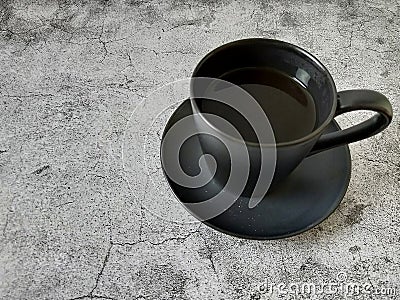 Coffeehouse color black cup black morning fresh blackground Grey Stock Photo