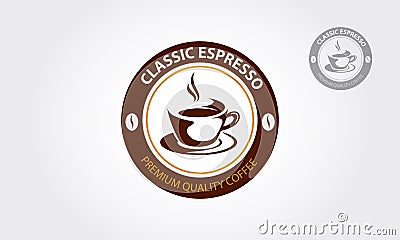 Classic Espresso vector logo template. Vector Illustration