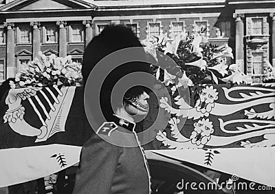 The coffin of Diana Princess of Wales with guard of honour. Editorial Stock Photo