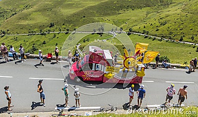 Cofidis Caravan - Tour de France 2014 Editorial Stock Photo