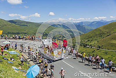 Cofidis Caravan - Tour de France 2014 Editorial Stock Photo