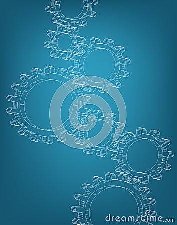 Cog blues Vector Illustration