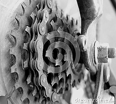 Cog and Chain Stock Photo