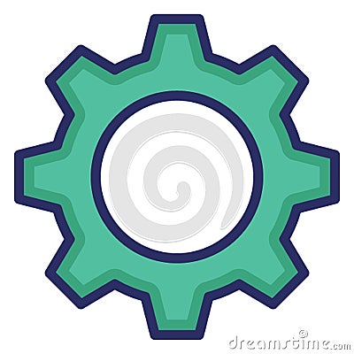 Cog, cogwheel isolated Vector Icon which can easily modify or edit Stock Photo