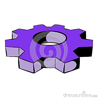 Cog settings icon, icon cartoon Vector Illustration