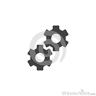 Cog wheels icon vector Vector Illustration