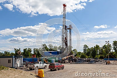 Marcellus Shale Gas Site Editorial Stock Photo