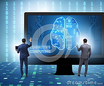 Cognitive computing concept as modern technology Stock Photo