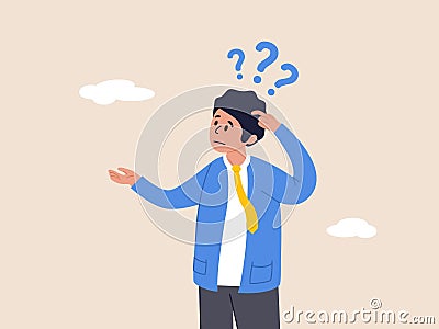 Cognitive illness concept. Memory loss, forget things to do or dementia cannot remember anything, confusing brain Vector Illustration